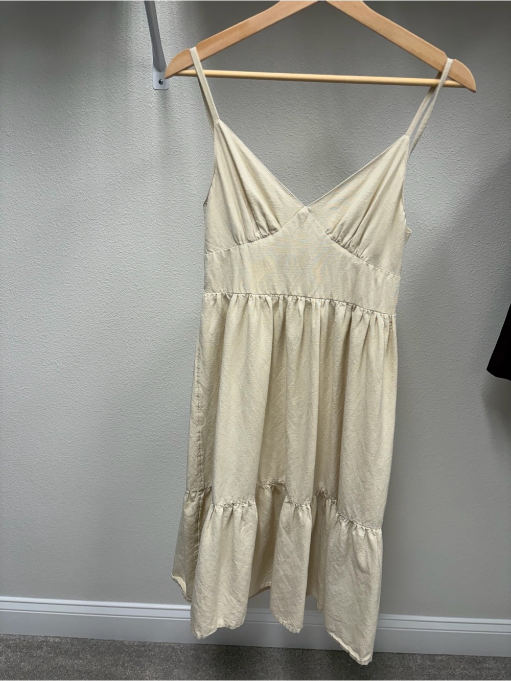 Japna Cream Spaghetti Strap Dress - Small